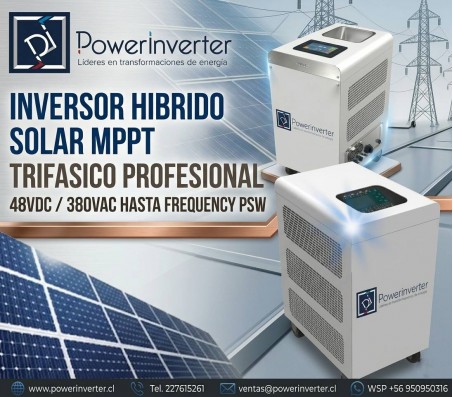 INVERSOR HIBRIDO TRIFÁSICO 48VDC/380VAC 9000W PSW 